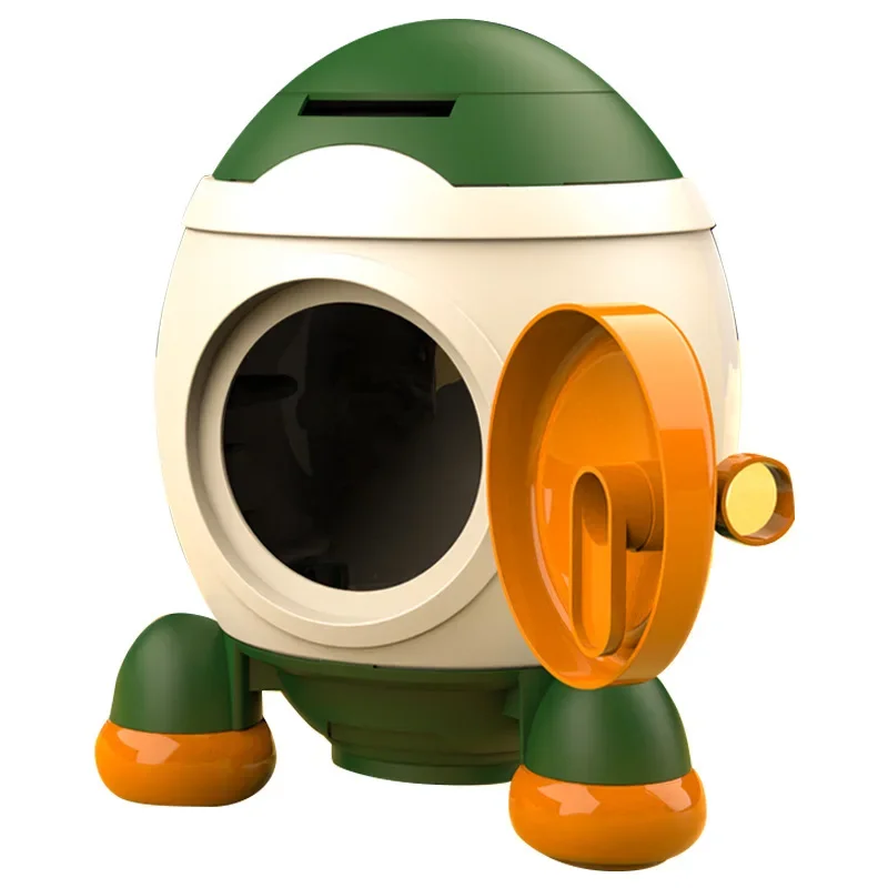 Large Capacity Rocket Shaped Money Box Children's Savings Jar Cute Decoration Fall Resistant Baby Birthday Gift Toy