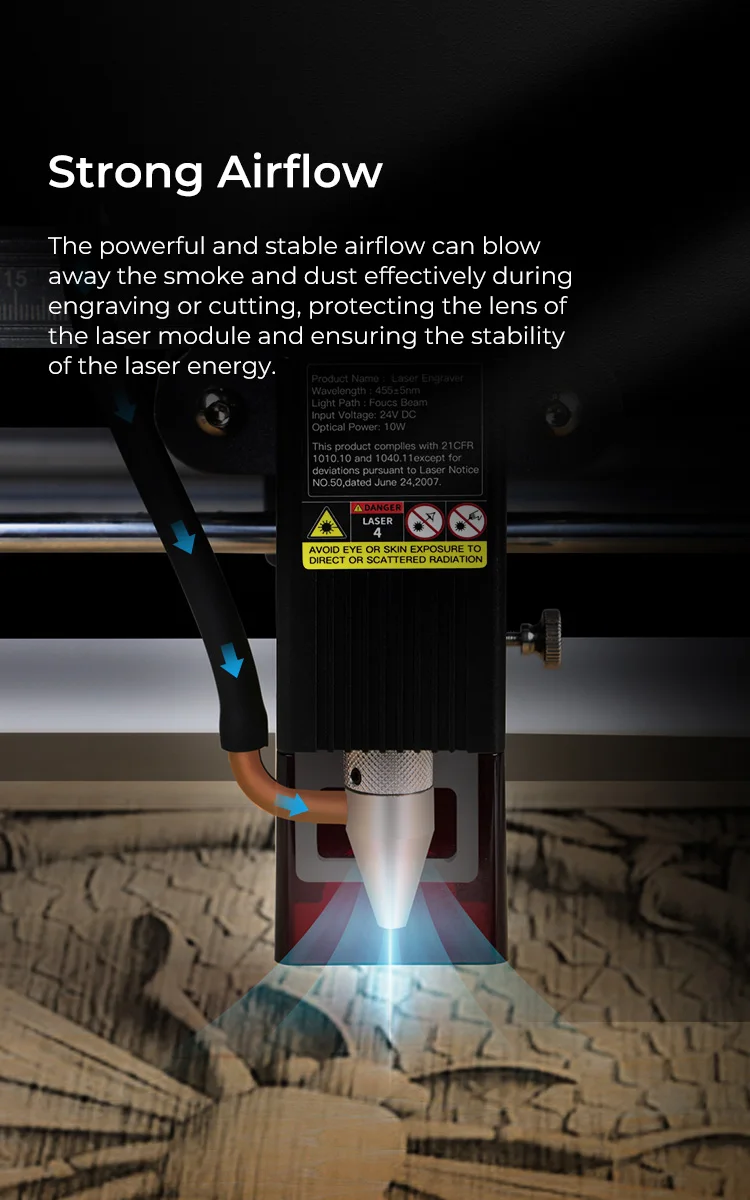 CRIALIDADE-CR-Laser Falcon Air Assist Kit, Acessórios Upgrade,