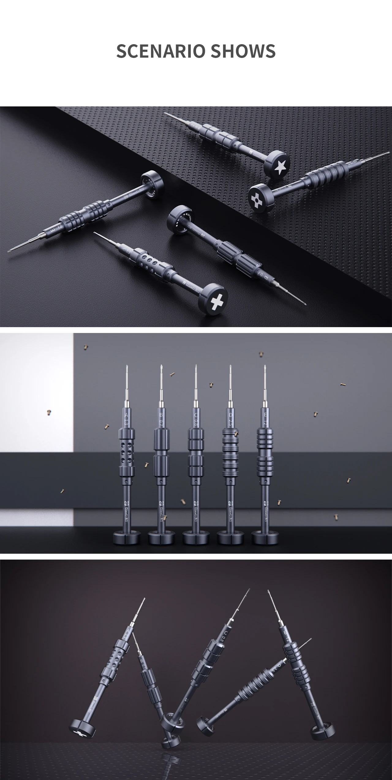 【QIANLI】2点セット Qianli-iPhone携帯電話修理用の超高速ドライバーセット,分解