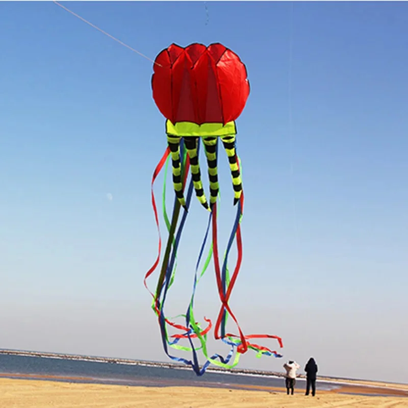 free shipping 8m jellyfish kites flying for adults kites line nylon kites factory giant flying kite windsurfing equipment flying 5