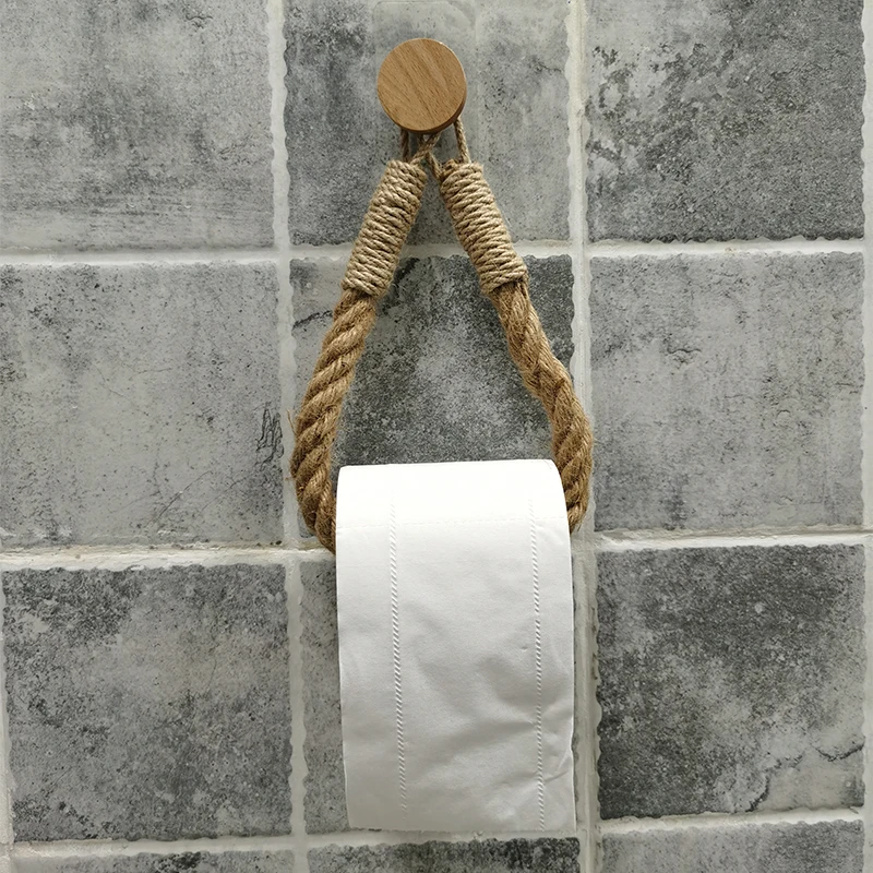 Vintage Towel Hanging Rope Toilet Paper Holder Home Hotel Bathroom Accessories Decoration Supplies toilet paper holder