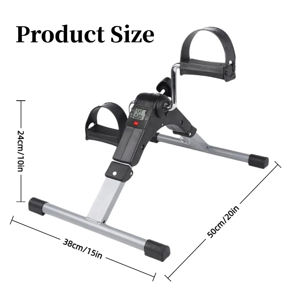 Display lcd mini bicicleta de exercício portátil pernas finas bicicleta de exercício com temporizador dobrável pedal exercitador casa fitness 6