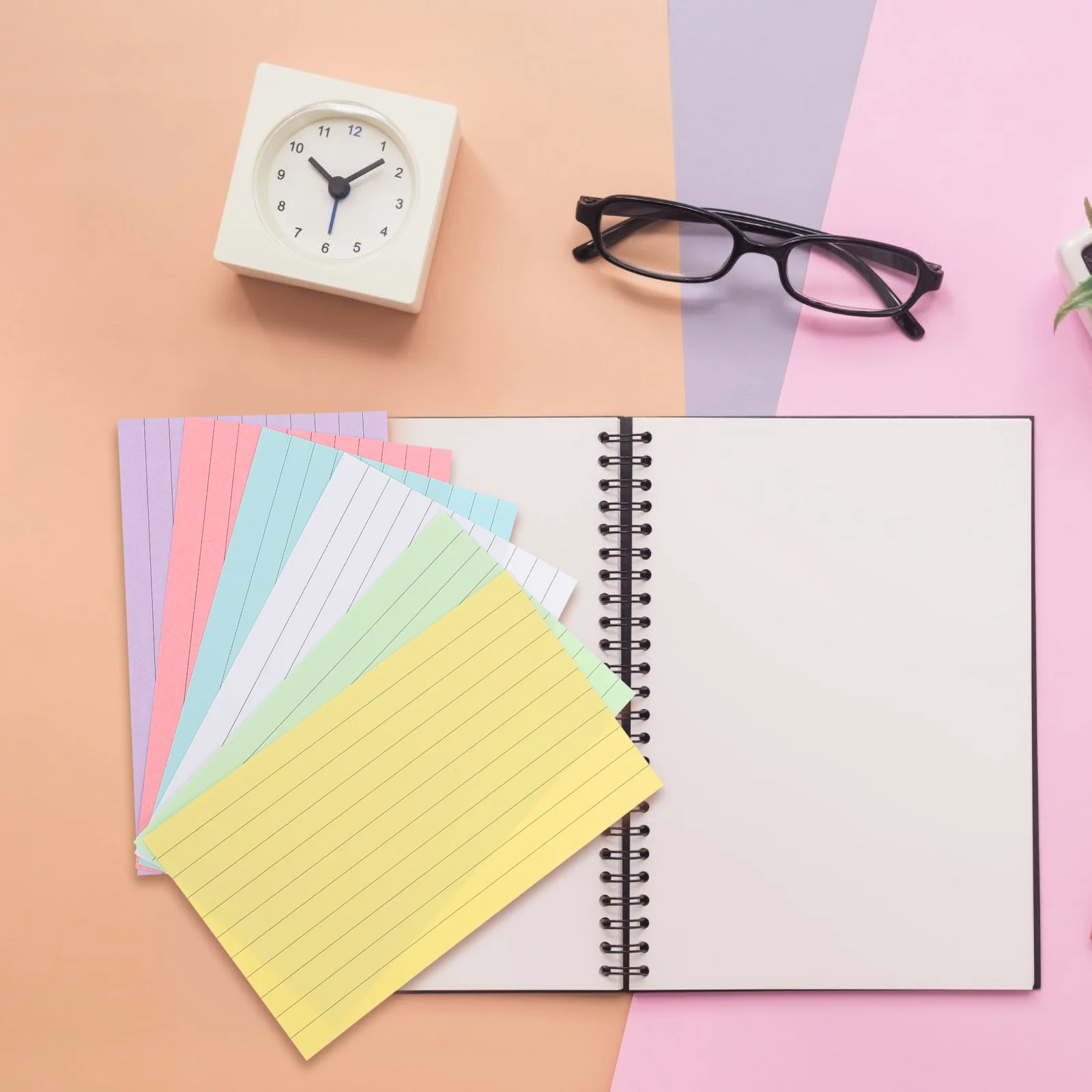 300 Sheets Index Cards Flash Cards Colored Note Cards Portable Writing Words Cards Office Supplies 4