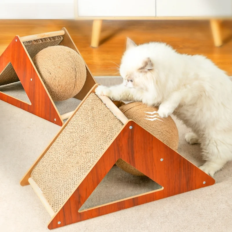 

Scratch-resistant Triangle Cat Scratch Board Sisal Scratch Ball Wear-resistant Grinding Paws Toys Cats Supplies Accessories