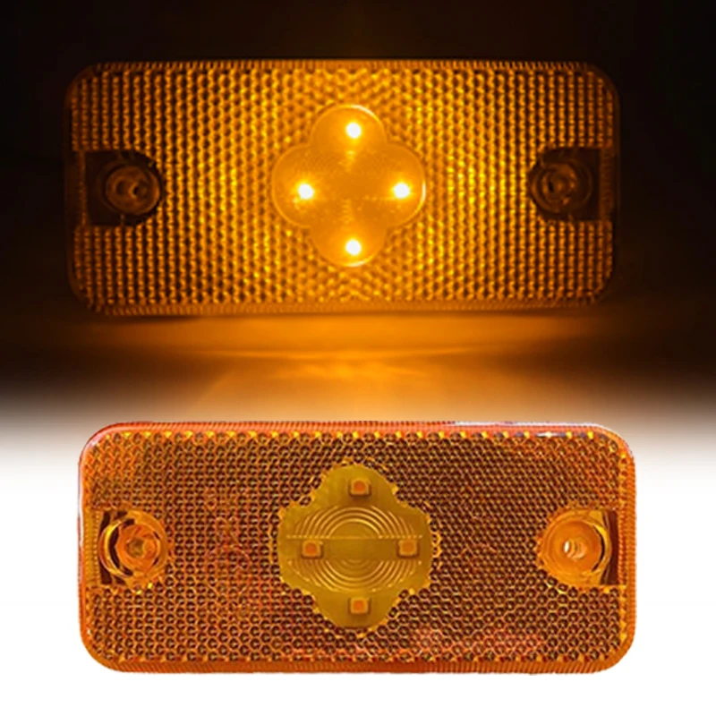 1 Pz Led Giallo Side Marker Light Per Iveco Daily Iv Stralis Renault Kerax Magnum & Midlum Fiat Ducato Iii Daf Lf Xf Cf