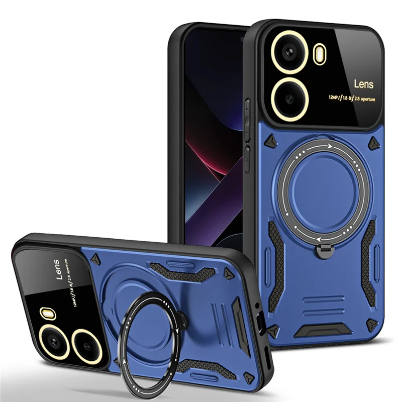 Armor Magsafe Magnetic Ring Case with Wireless Charging and Lens Protector