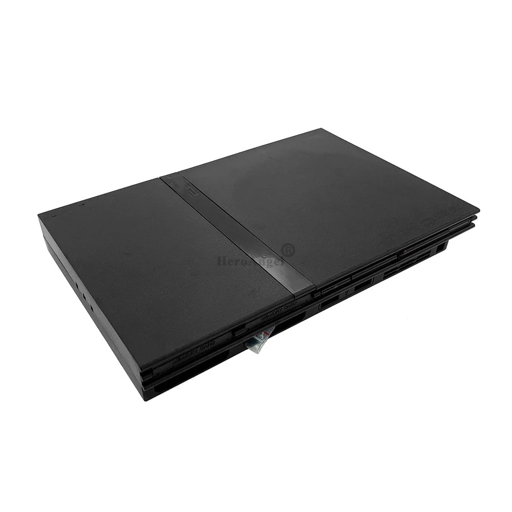 PS2 Slim 7w 70000 7000X 9w 90000 9000X 콘솔 커버(스티커 라벨 포함)용 고품질 검정색 전체 하우징 쉘 케이스
