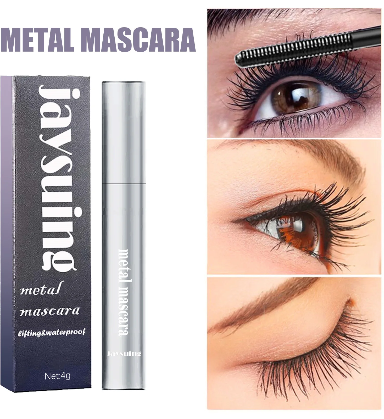 

Jaysuing Curling Mascara Make up Not Smudge Natural Long Thick Curl Shaping Beautiful Waterproof Mascara Black and Brown Makeup