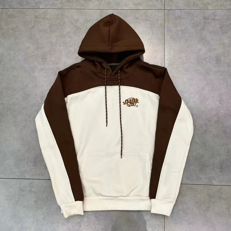 Men Women Fleece Thick Warm Patchwork Hoodie Streetwear Coat Fashion Hooded Tops Sweatshirt High Street Hooded 4