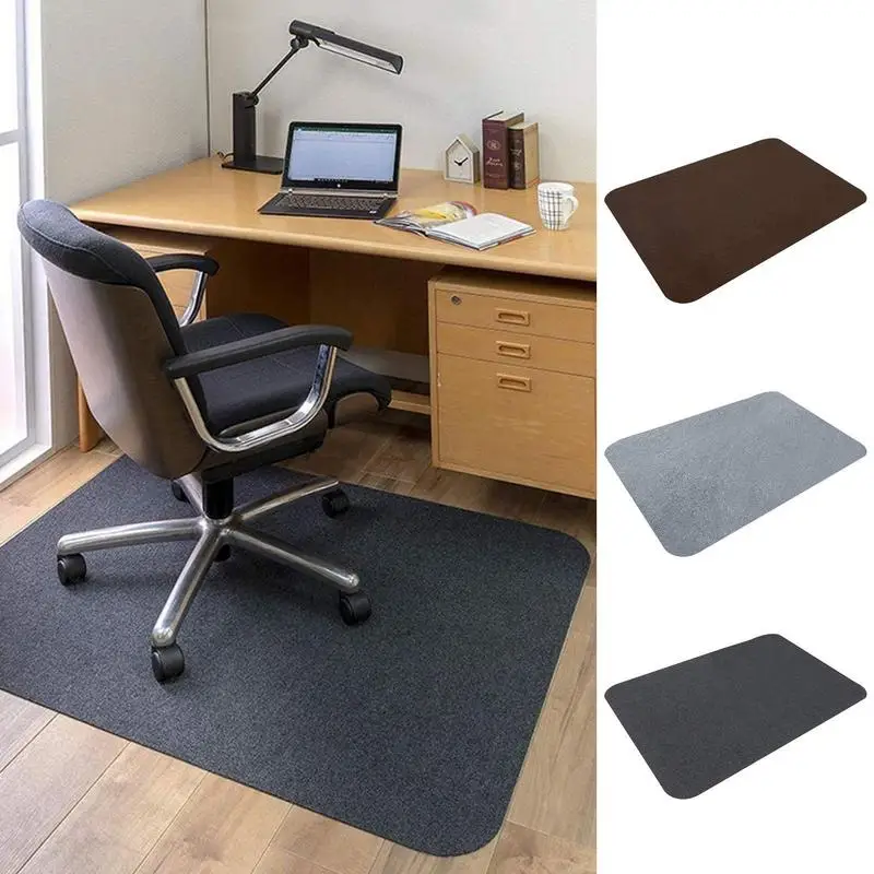 

Chair Mat For Hardwood Floor 47 In X 35 In Floor Protector Chair Mat Desk Mats For Wood Tile Laminate And Concrete Floors Black