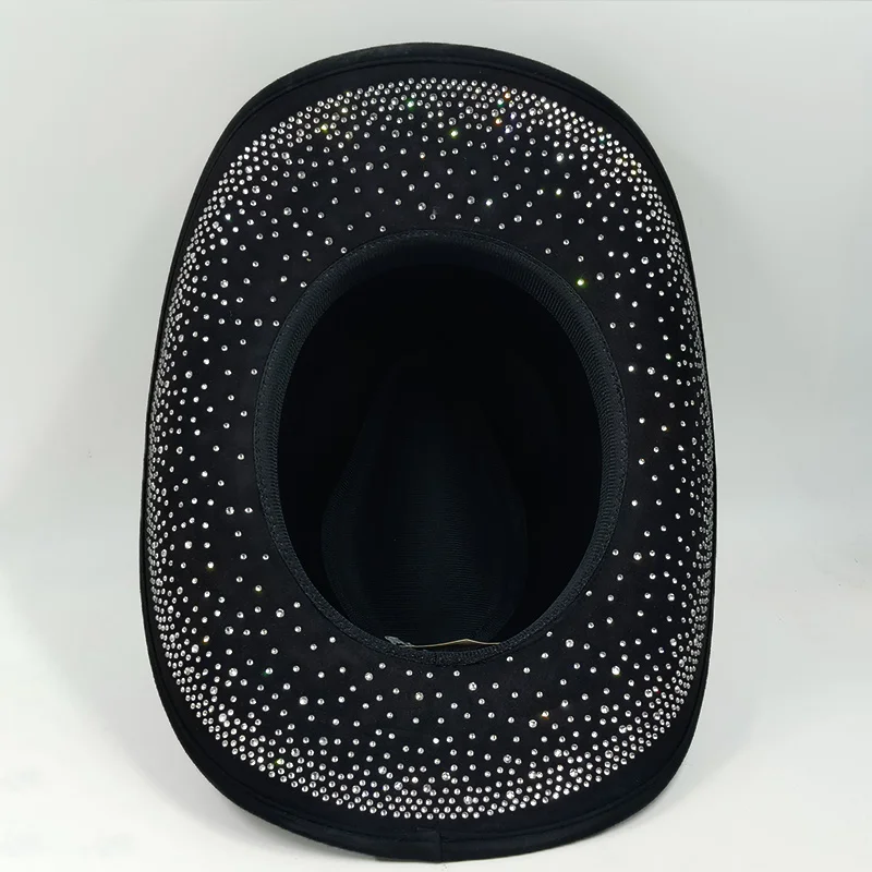 Cowboy Hats Cowgirl Hats Studded Rhinestone Cowgirl Hat Rhinestone Denim Cowboy Hat women men's canvas hat unisex black cowboy hat Party