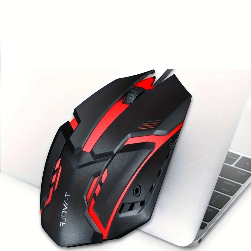 1pc mechanical feel gaming mouse, LED light, wired notebook mouse for laptops and desktopsTask Automation Tool.