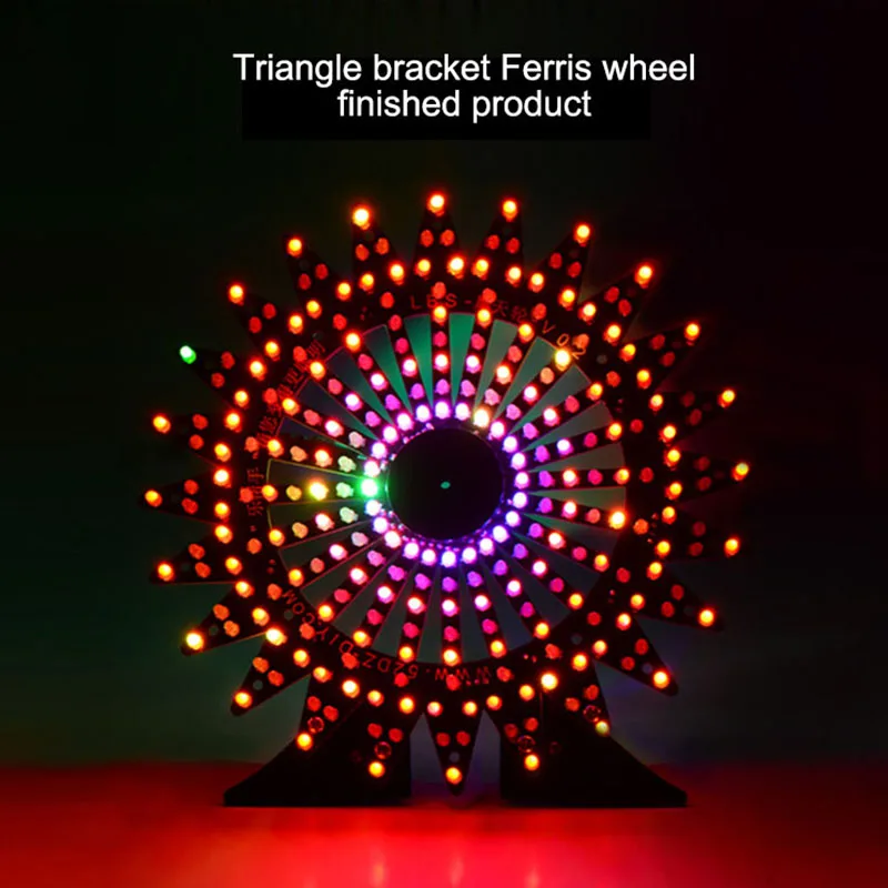 Upgraded Version Of Automatic Rotating Colorful LED Lights Ferris Wheel B.luetooth Speaker DIY Electronic Production Kit