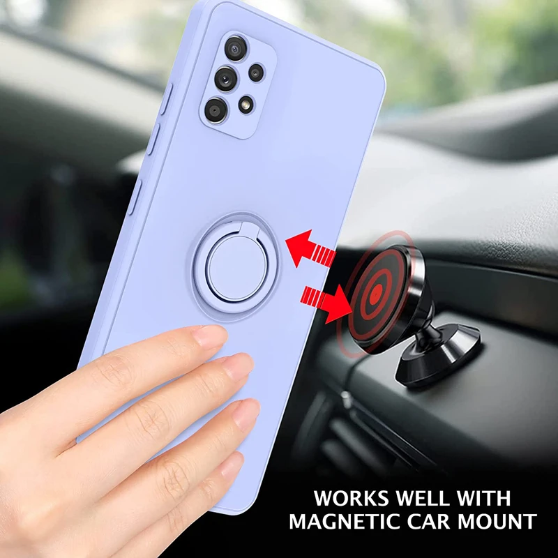 Luxury Magnetic Ring Holder Case for Samsung Galaxy S23 S24 S21 FE