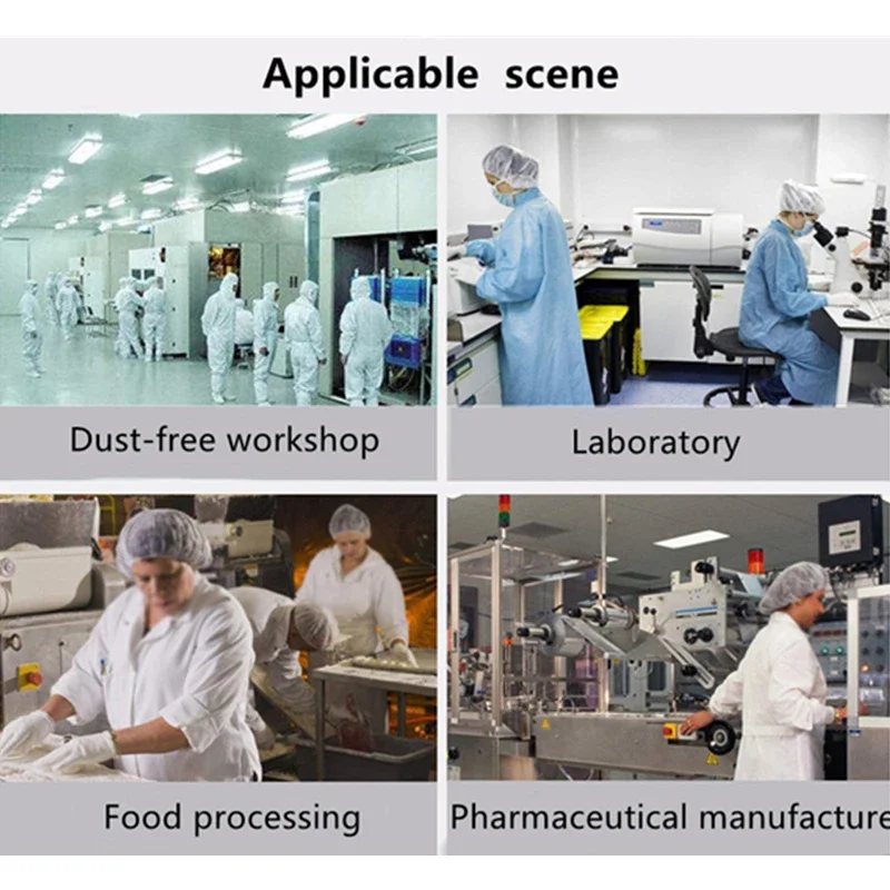 100PCS Disposable Caps Pleated Elastic Mesh Shape Non-woven Bath Hat for Cooking Food Service Kitchen Home Salon Spa Hair Hats