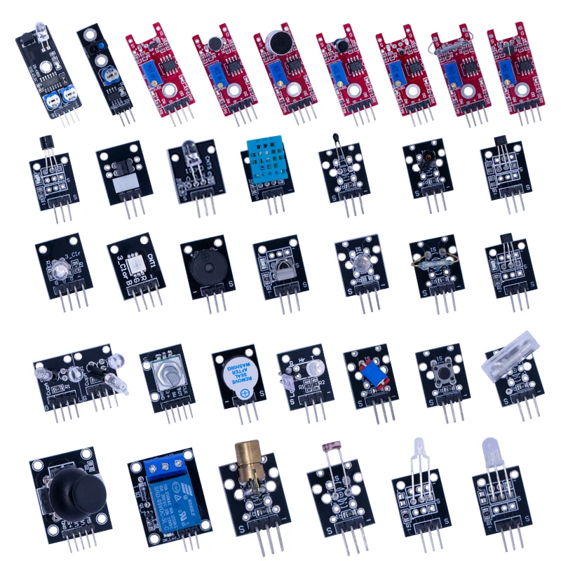 45 in 1 Sensors Modules 16 Kinds Starter Kit For Arduino Raspberry Pi , Better Than 37 in 1 With Box DIY UNO R3 MEGA2560