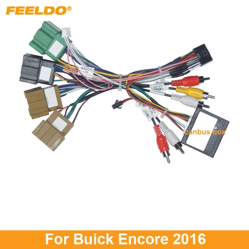 

Автомобильный 16-контактный адаптер питания FEELDO для радио Android с can-шиной для Buick Encore (2016), жгут проводов для аудио
