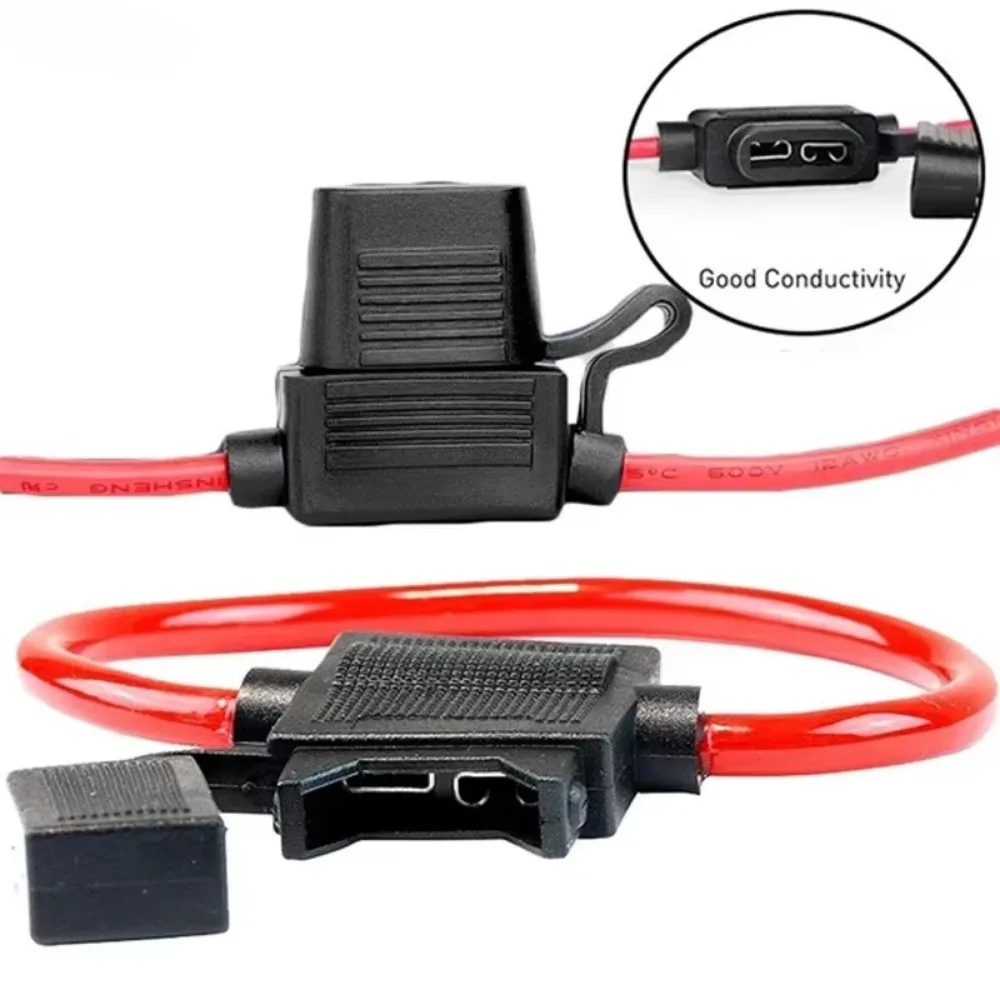 Car Fuse Holder Inline Mini Blade Socket Adapter Splash-proof Box 5Pcs 18AWG Waterproof Auto Fuse Box Replacement Accessories