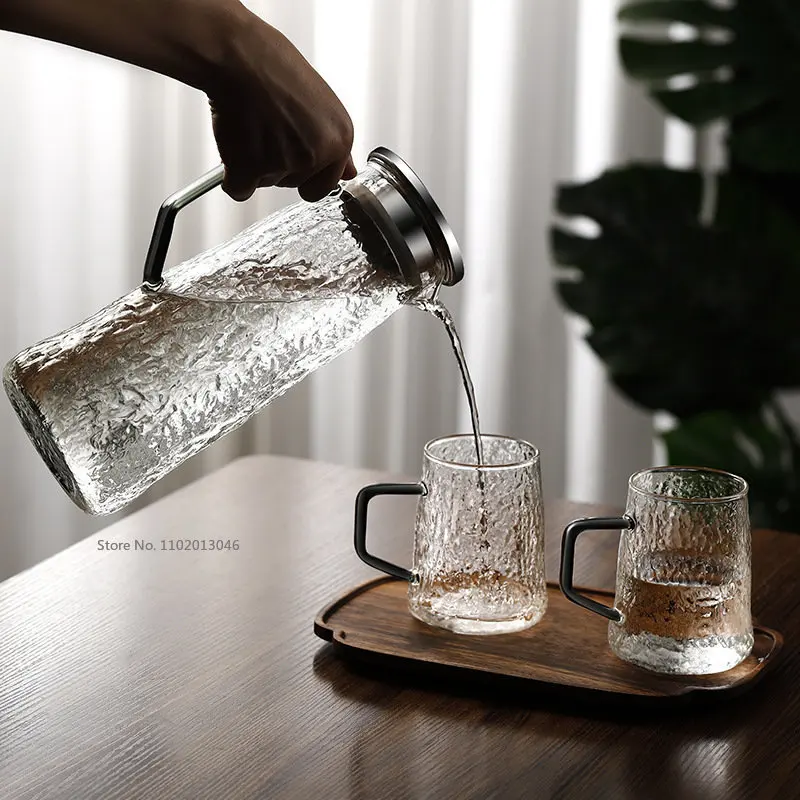 Water Pitcher Japanese Handle Heat Resistant Cold Hot Kettle Large-capacity Tea Pot Juice Jug