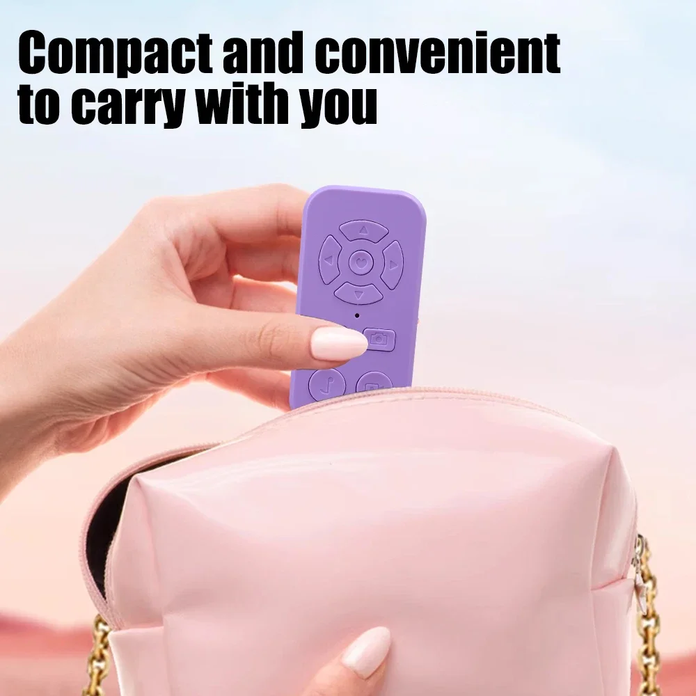 Mini Camera Remote Controller Bluetooth-compatible Photo Shutter Release Button Phone Selfie for IOS/Android Smartphones