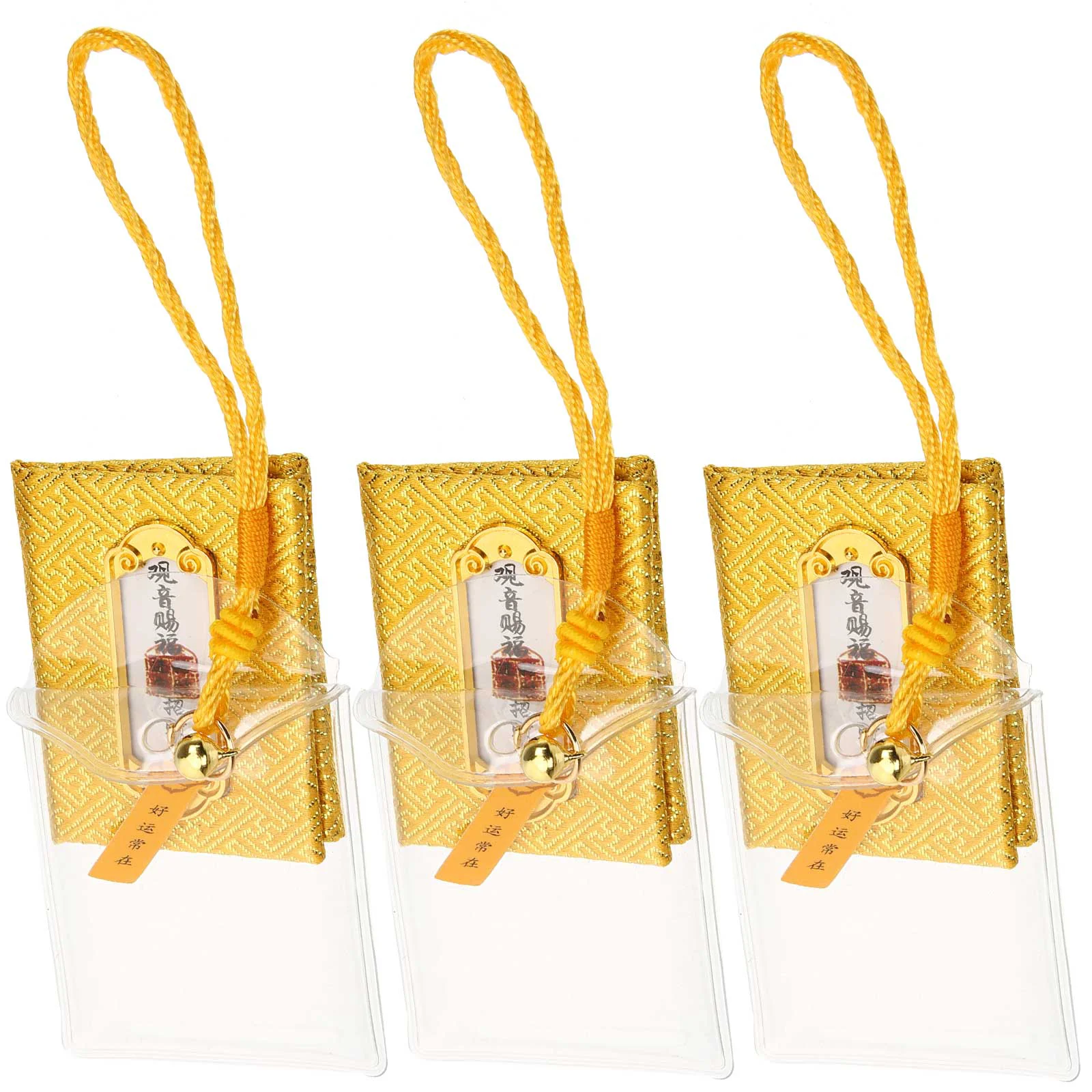 

3 Pcs Royal Sachet Delicate Amulet Japanese Blessing Bag Lucky Small For Car Plastic Exquisite Japaneses Omamori