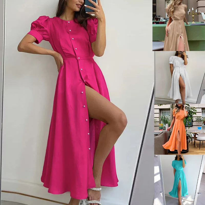BKLD 2025 Evening Party Dress Sequin A-Line Strapless Sexy Fashion Solid Color Split Long Dresses Solid Color Women Clothing main image 1