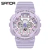 Sanda 6068ZSK WATCH FEMALE ELECTRONIC WATCH Middle School Student Sports Personality Trend Double Watch Temperament Watch 5