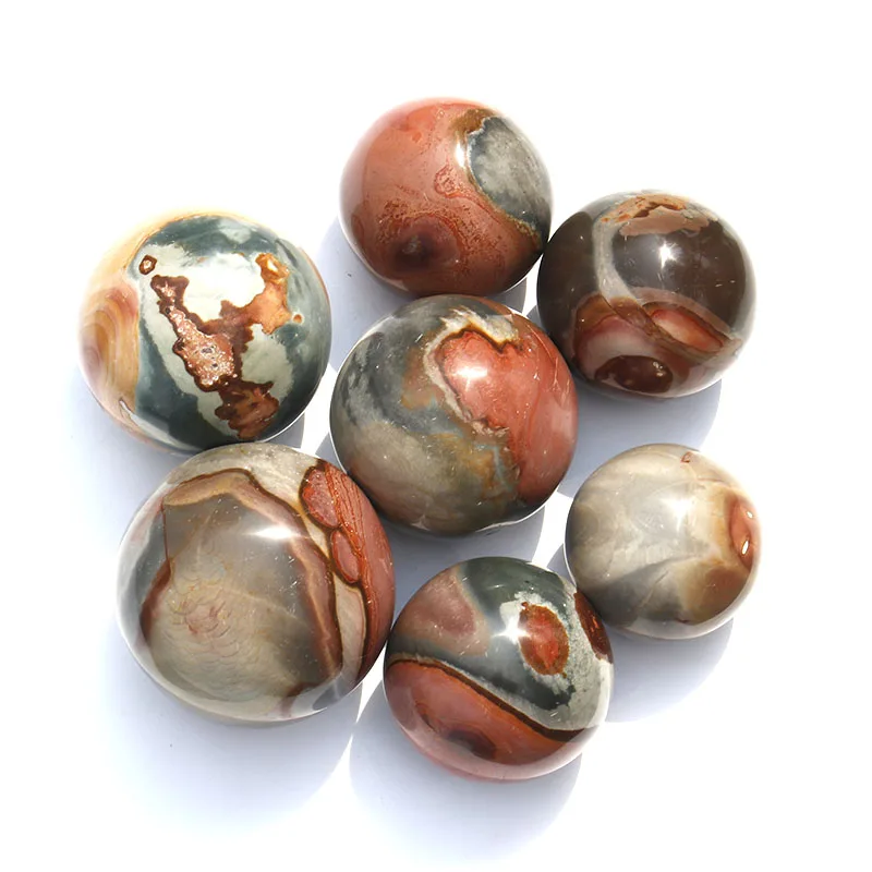 

1 Pcs 300-400 Grams Natural Polychrome Jasper Ocean Stone Sphere Crystal Ball