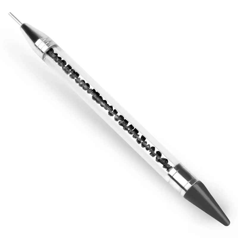 Crystal Handle Applicator Wax Pen Used For Nail Decoration Dual Head Acrylic Metal Dotting Pencil Nails Manicure DIY Point Drill 4