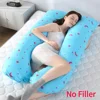 U-shape Pregnant Pillowcase Cotton Printing Multifunction Side Protected Cushion No filler Pure Cotton Printing Cushion Cover 1