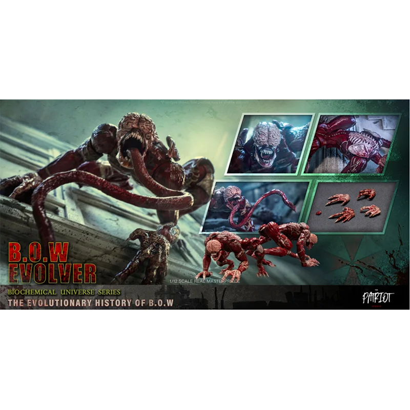 

Patriot Resident Evil 1/12 Licker The Mvolutionary History B O W Anime Figure Model Collecile Action Toys