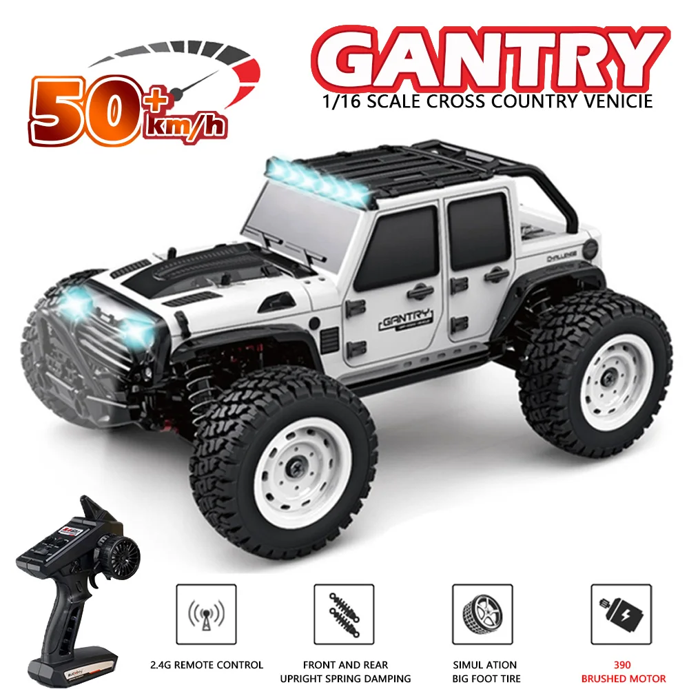 

SCY 16102 16103 1:16 50KM/H 4WD RC Car With LED Remote Control Cars High Speed Drift Monster Truck for Kids vs Wltoys 144001 Toy