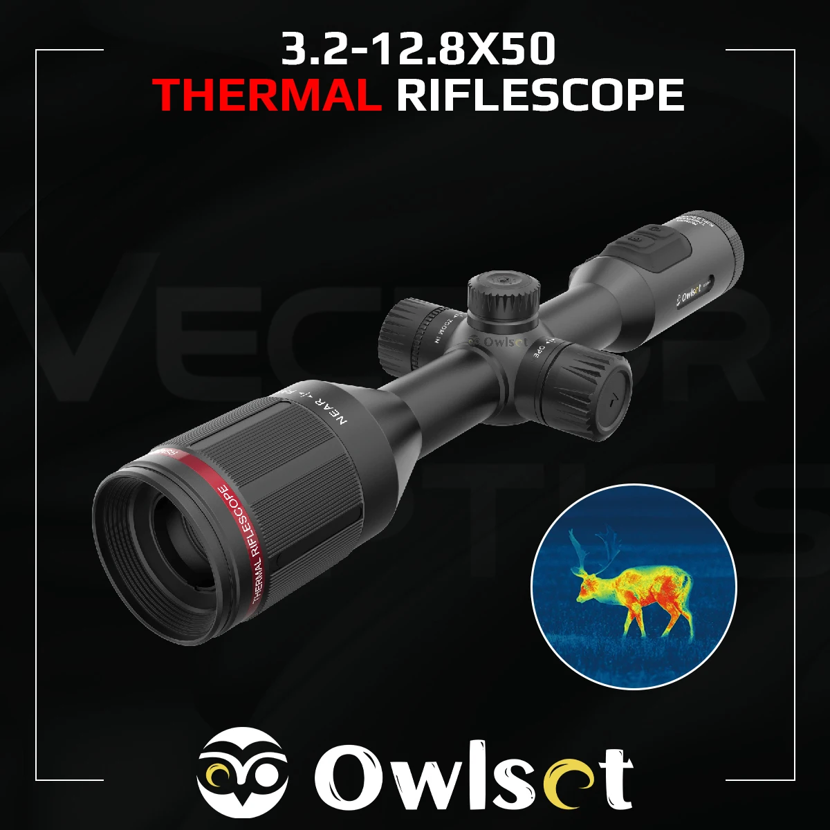 Owlset RSM50 3.2 12.8x50 Thermal Imaging Riflescopes With WIFI