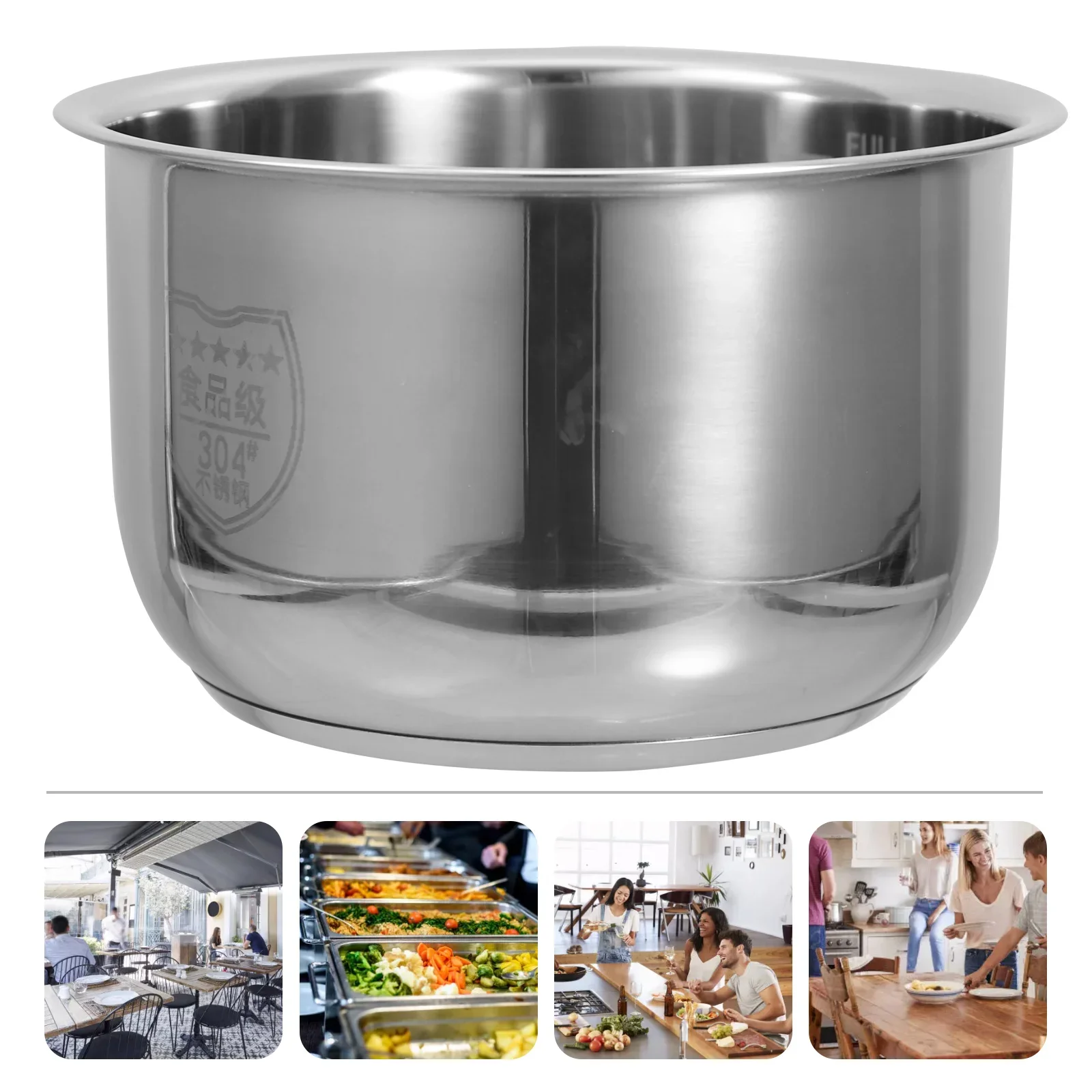 Rice Cooker Liner Replace Inner Supplies Stainless Steel Containers Electric Pressure Cooking