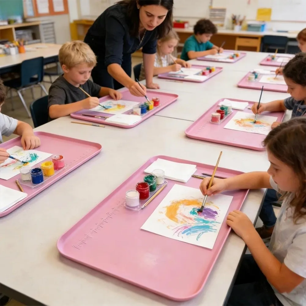 실리콘 페인팅 매트 미끄럼 방지 대형 DIY 공예 트레이 높은 가장자리가 있는 재사용 가능한 그래피티 클레이 아트 패드 공예용 그림 클레이