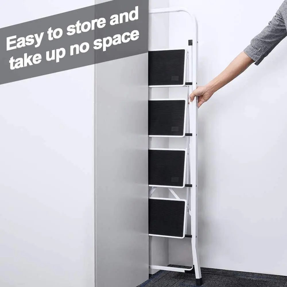 DayPlus Safety Folding Step Stool 2-4 Step Ladder Portable Foldable Stepladder Anti Slip Feet  for Indoor Outdoor Home Office — view 4