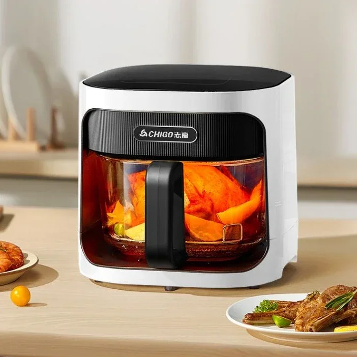 Household new large-capacity intelligent automatic multi-function all-in-one new electric oven glass visual air fryer 2