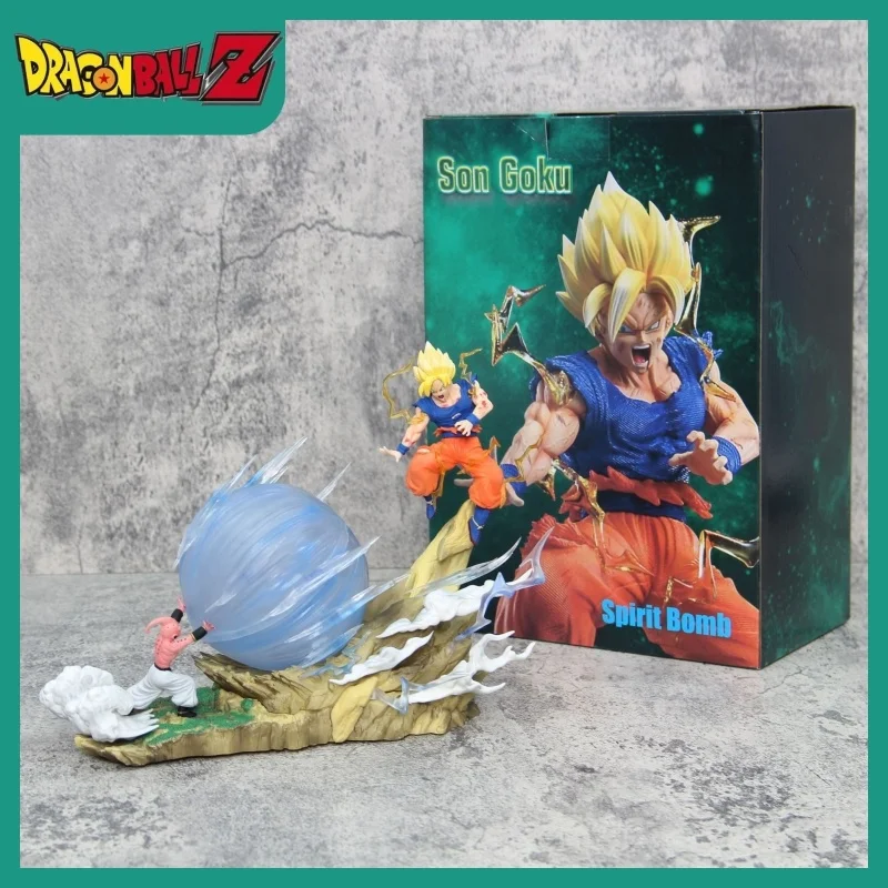 

22cm Dragon Ball Z Anime Figure Son Goku Vs Buu Battle Goku Figures Gk Figurine Pvc Statue Collectible Model Decoration Gift Toy