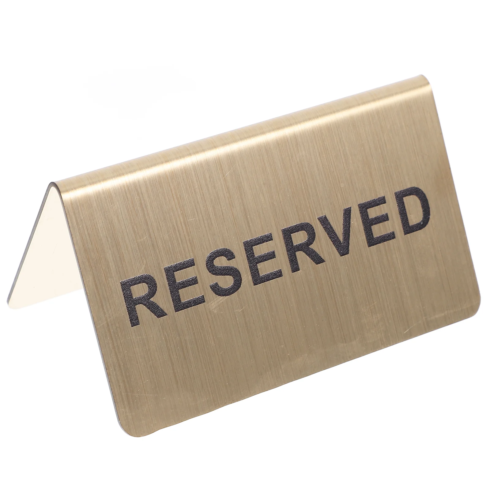 Stainless Steel Reserved Sign Wedding Table Card Restaurant Place Holder Event Banquet Marker Signs For Festive Supplies