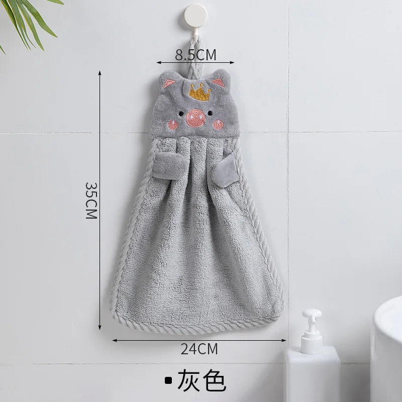 Hand towel household cute absorbent kitchen towel lazy rag wipe towel solid  C2