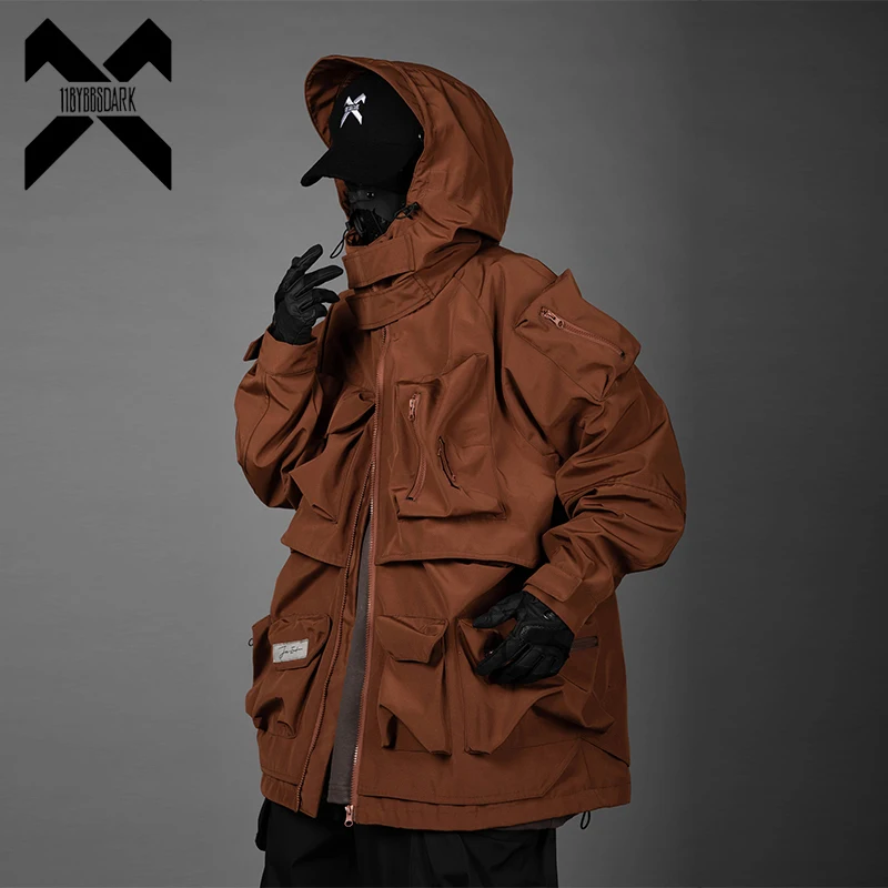 

11 BYBB'S DARK Multi-pocket Cargo Jacket Techwear 2023 Spring Function Tactical Windbreaker Coats Loose Jackets Streetwear