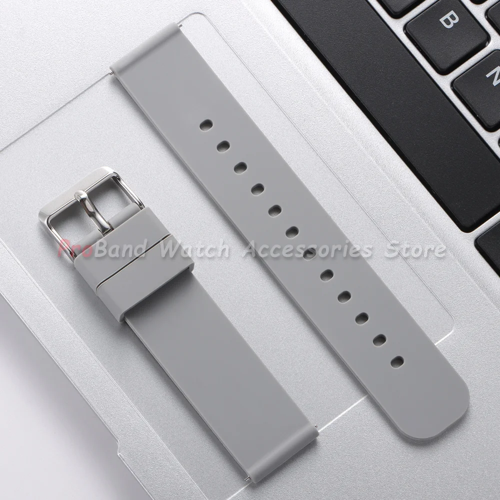 Waterproof Silicone Quick Release Watch Strap - Soft Rubber Wristband