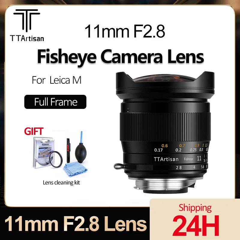 Ttartisan 11Mm F2.8 Obiettivo Fisheye Full Frame Obiettivo Grandangolare Per Fotocamera Manuale Per Leica M Mount Leica M240 M10 M9 M9P M8 M7 M6 M3