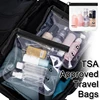 1/4pcs Transparent Travel Use TSA Approved Cosmetic Bags Waterproof Luggage Make Up Liquid Leakproof Resealable EVA Toiletry Bag 1
