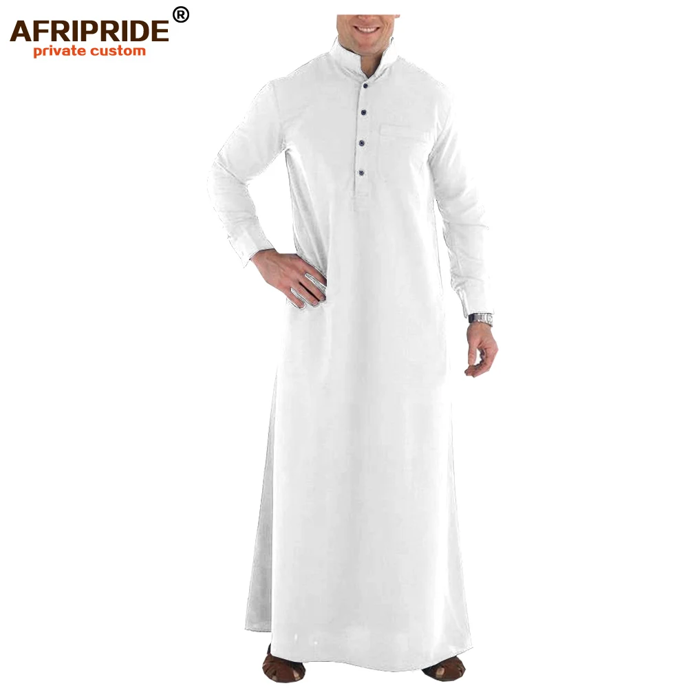 Muslim Clothing for Men Jubba Thobe with Long Sleeves and Packet Plus Size Islamic Clothing Muslim Dress AFRIPRIDE A2014002