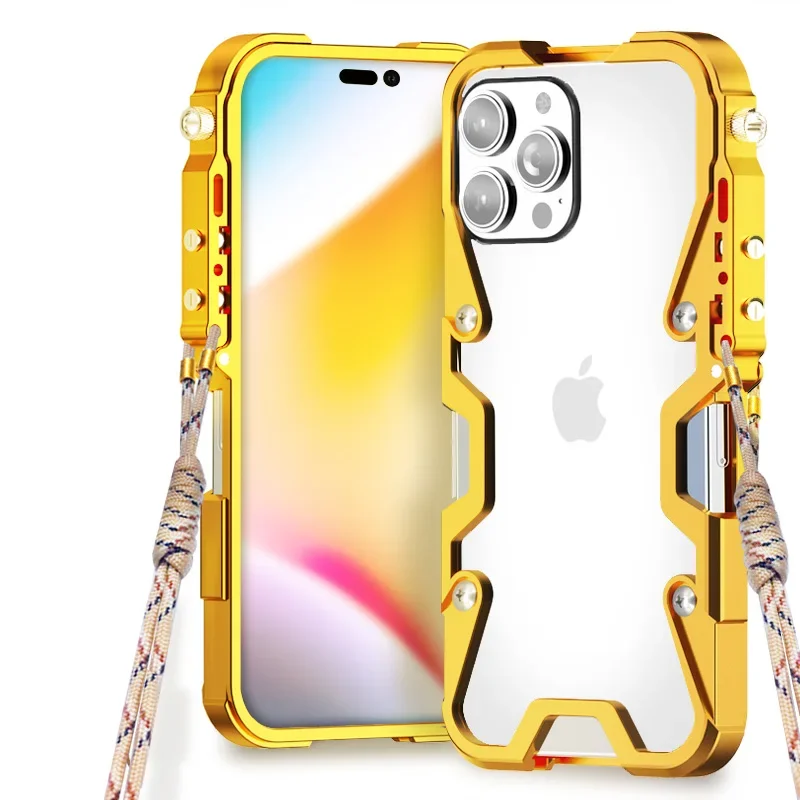 

Металлический алюминиевый бампер для Apple iPhone 15 14 13 12 Pro max