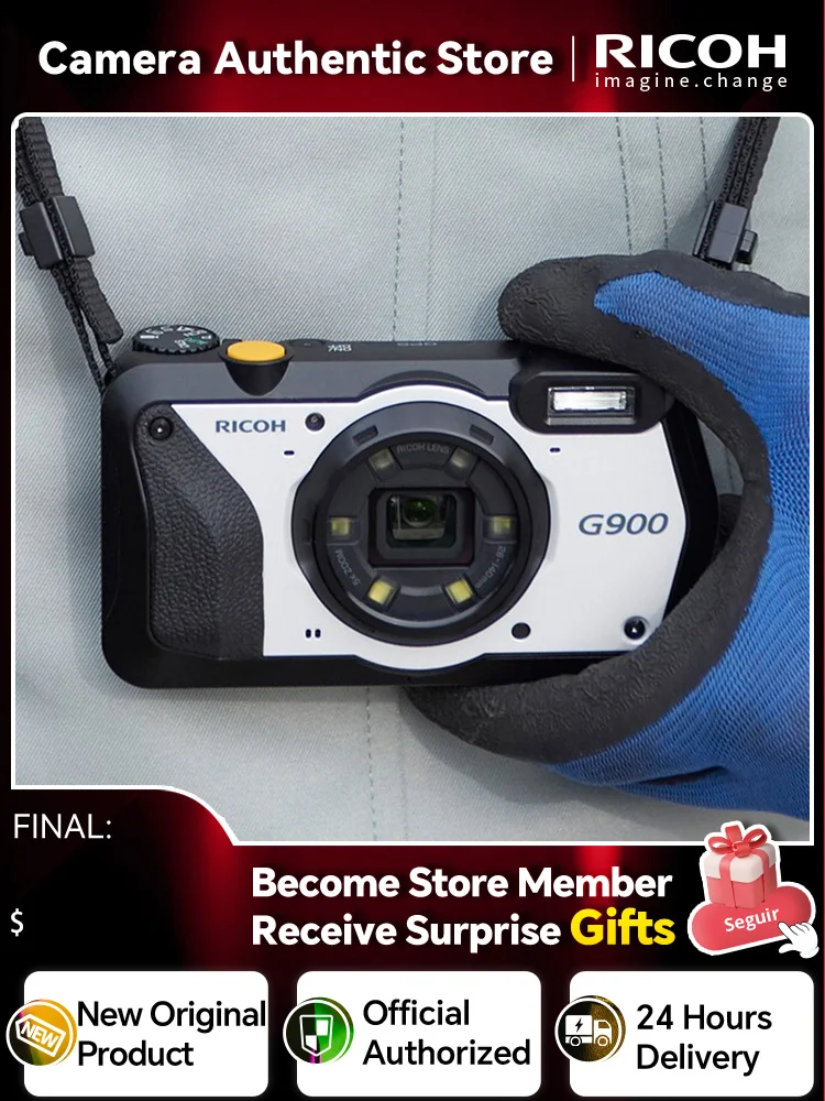 Ricoh 액션 카메라, 산업용 디지털 카메라 웹캠 솔루션, 카메라 메모, 내장 암호 보호, 방수, G900