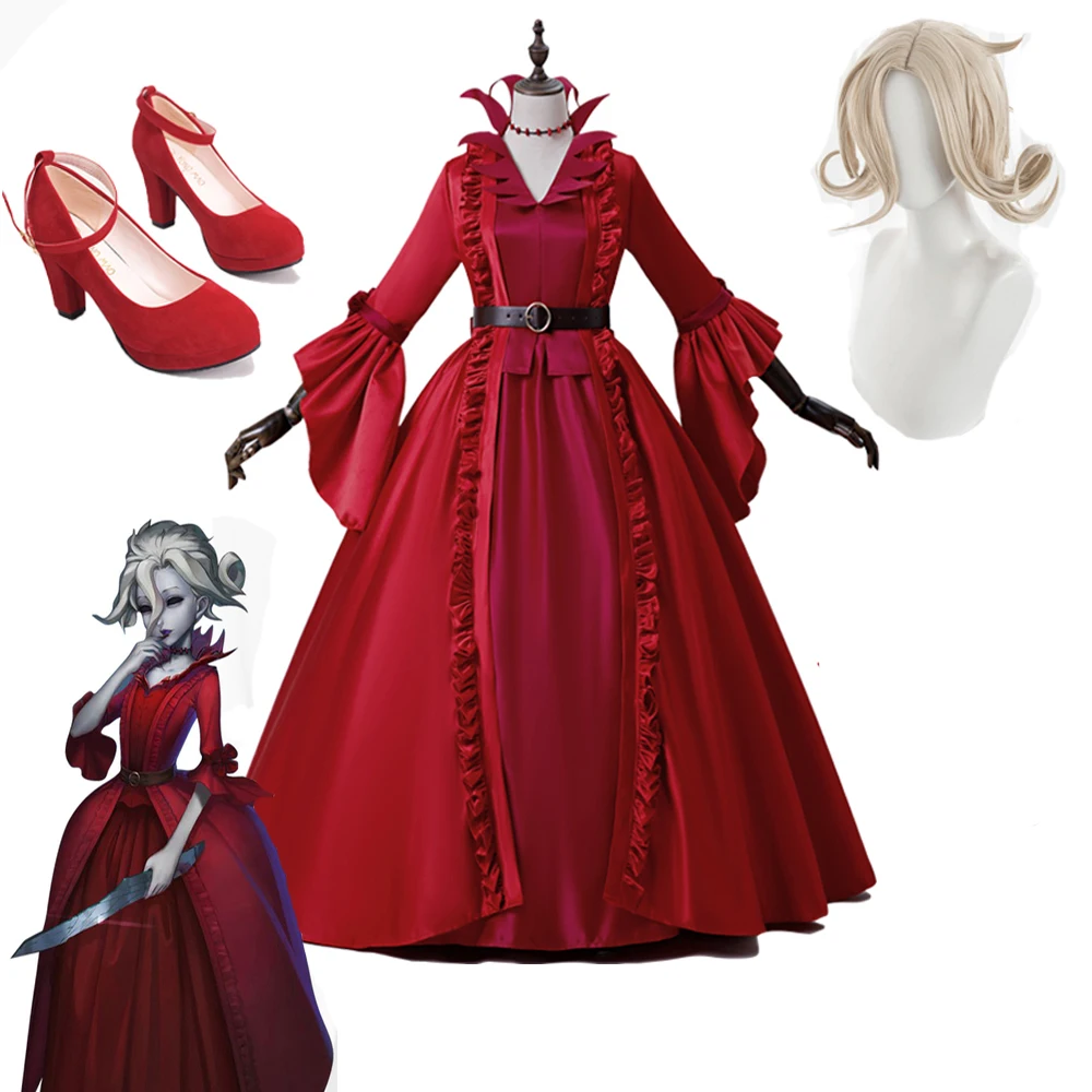 

Game Identity V Cosplay costumes Survivor Bloody Queen Mary Cosplay Costume Original Skin Red Long dresses Prom Ball Gown Suit