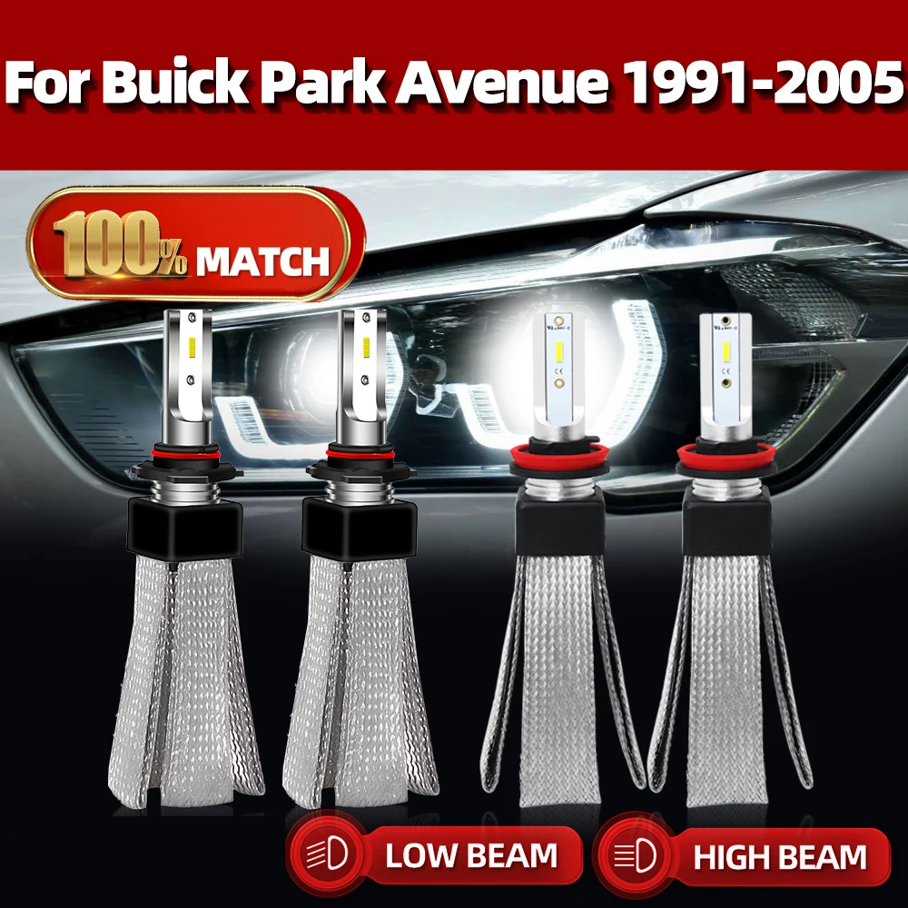 

40000LM 240W LED Headlight 9005 HB3 9006 HB4 Car Headlamps Bulbs Hight Low Beam For Buick Park Avenue 1991-2002 2003 2004 2005