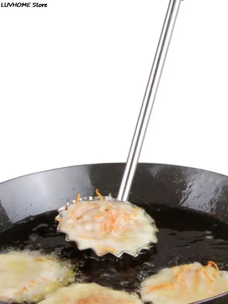 1Pc Stainless Steel Meatball Spoon Pancake Scoop Meat Pie Maker Non-stick Fried Food Mold Kitchen Cooking Tools